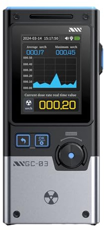 DewinLVD GC-03 Geigerzähler Radioaktivität | 3 in 1 EMF-Messgerät, 2,4 Zoll Farbdisplay, Multifunktions-Strahlungsdetektor, Elektrische Feldstärke, Magnetische Feldstärke