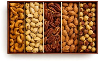 Premium Salted Nuts Gift Box – Luxury Selection of Roasted Cashews, Almonds, Pecans, Pistachios & Hazelnuts | Savoury Sharing Snack | Air Roasted - No Oil