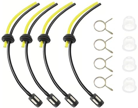 12 Teiliges Benzinschlauch Set, Fuel Filter, kraftstoffleitung, Kettensägen und Laubbläser, benzinfilter für Freischneider, Trimmer, Mower, Heckenschere