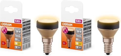 Osram Flat Lamp, ultra-kompakte und flache LED Lampe mit E27 Sockel, ersetzt herkömmliche 26W Glühbirnen, warmweiß (2700K), sparsam mit 3.5W Verbrauch, 3-stufig dimmbar per Wandschalter, 1er-Pack