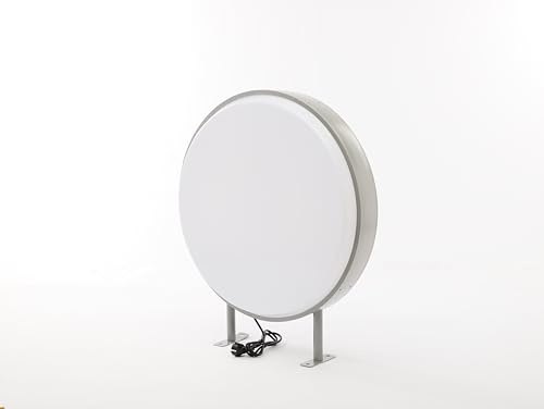 LED Leuchtkasten Doppelseitiger runder Lightbox 50cm Durchmesser IP65 wasserdicht Geeignet für Restaurants, Imbissbuden, Geschäfte, Unternehmen und ähnliche Einrichtungen