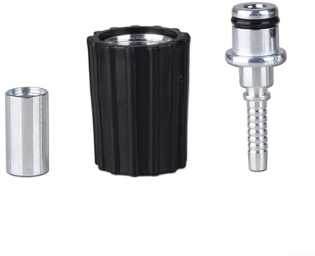 Pressure Washer Hose Repair Kit with Quick Connect Fittings Made from Metal and Plastic to Handle Up to 3000 PSI for Vehicle and Outdoor Cleaning Equipment (15mm)