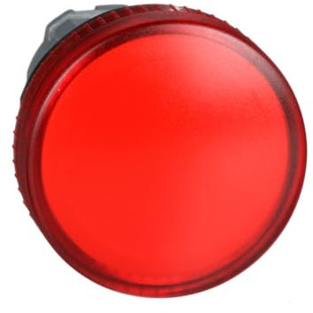 Schneider Electric Pilot light head, Harmony XB4, metal, red, 22 mm, plain lens for BA9s bulb