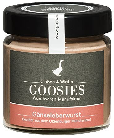 Gänse Leberwurst, mit 33% Gänseleberanteil, im Glas (1 x 175g)