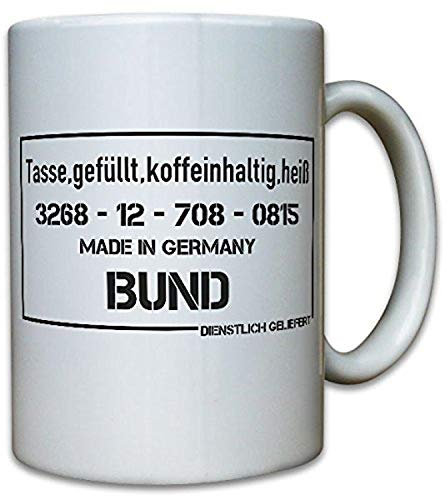 Gefüllt koffeinhaltig heiß- Kaffee Bundeswehr Chef Becher Humor - Tasse #10123