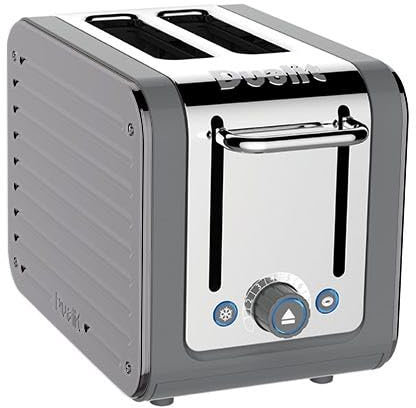 Dualit Architect 2 Slot Grey Body with Metallic Silver Panel Toaster