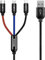 Baseus Cable Carga 3 EN 1 para Lightning/Micro USB/USB-C 30CM 3.5A