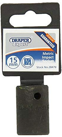 Draper 28470 Expert Impact Socket, 1/2 Square Drive, 15mm , Blue
