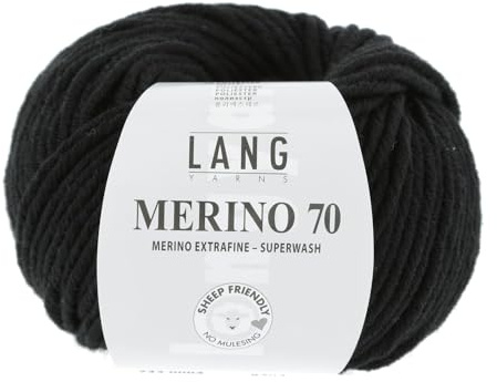 Lang Yarns Merino 70 - 0004 schwarz