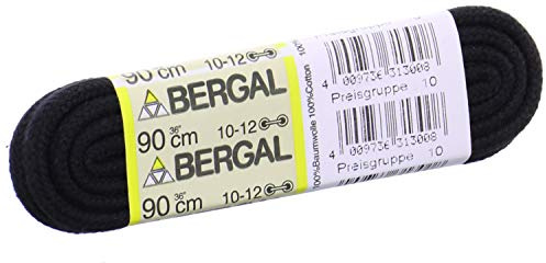 BERGAL 1 Paar Schnürsenkel schwarz - rund - Kordel - extra dick - Ø 4,5 mm (150 cm)