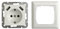 USB Schutzkontakt Steckdose 2 x USB Anschluss 2800mA Unterputz Modell 55 mit Rahmen reinweiß glänzend