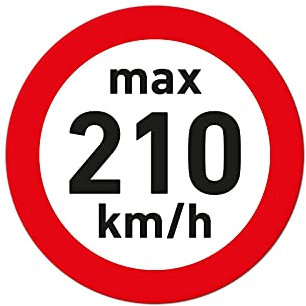 Geschwindigkeitsaufkleber Winterreifen 210 km/h Aufkleber Sticker (100 Stück, weiß)