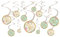 amscan 672145 Blumenminze She Said Yes Swirl Dekorationen – 12 Stück, Mehrfarbig