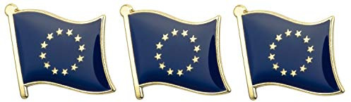 Pack of 3 x European Union badge EU flag Metal Pin Badges