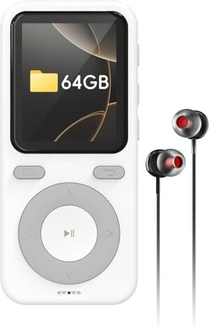 Wiwoo MP3 Player with Bluetooth 4.0, 16GB Digital Audio Player with Headphone, Armband, FM Radio, Voice Recorder, Support Up to 128GB, Black