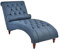 Beliani Moderne Chaiselongue in Blau Stoffbezug Muret