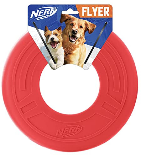 NERF Dog Atomic Flyer Hundespielzeug, 25,4 cm, Rot