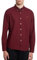 Farah Men's Brewer Slim FIT Cotton Oxford Shirt, Bordeaux, M
