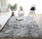 Tapis Salon Grand Tapis pour Chambre Shaggy Tapis Moelleux Lavable Tapis de Sol Doux pour la Décoration Intérieure (Blanc Gris, 120 x 170 cm)