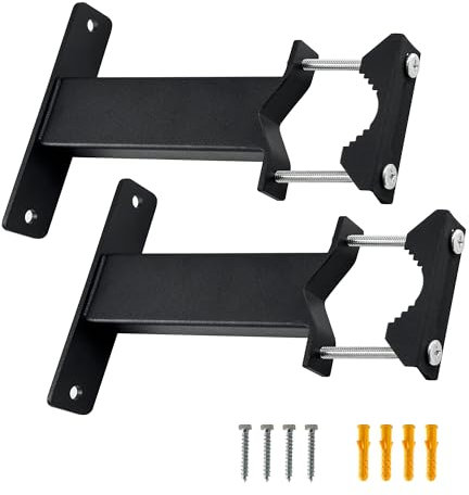 KSWLOR 2 abrazaderas de mástil de antena resistentes en V, soporte de abrazadera de mástil de antena para antena WiFi al aire libre, antena de TV, mástil de bandera, sombrilla de patio