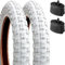 2 neumáticos de bicicleta de montaña de 18 pulgadas de 18 x 2.125/57-355 y 18 pulgadas, tubos de bicicleta resistentes compatibles con neumáticos y tubos de bicicleta de montaña de 18 x 2.0 18 x 2.1