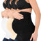 DIRAVO Bandeau de maternité pour femme enceinte en silicone antidérapant extensible (taille S, noir + blanc + nude)