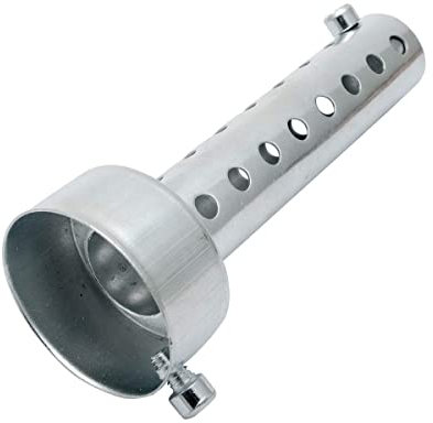 Riloer 1x Silencieux d'échappement de moto, DB Killer silencieux d'échappement amovible réglable universel pour moto pour tuyau d'échappement de queue de 48mm, argent