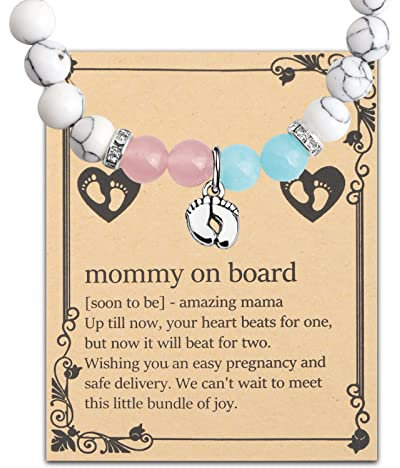 MYOSPARK Bracelet pieds de bébé pour femme enceinte, cadeau de grossesse pour la première fois maman