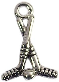 INNSPIRO NICE CHARMS Hockey-Anhänger aus Metall, 11 x 16 mm, 25 Stück, 18x13mm., Metall, Kein Edelstein