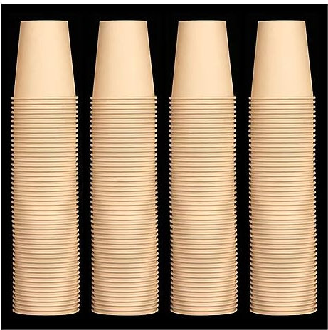 Cozylkx 100 Uds Vasos De Papel Desechables 250ml Tazas De Papel De Pulpa De Bambú Sin Blanquear Tazas De Café Caliente Tazas De Papel De Té para Fiestas Picnic