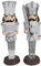 Dadeldo Living & Lifestyle Nussknacker 2er-Set Dekofiguren Weihnachtsdeko Resin 18cm Silber-Weiss