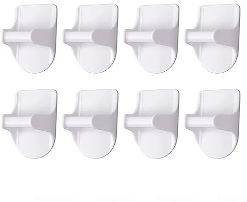 8 Pcs Spray Bottle Holder Wall Mount, Save Space Strong Adhesive Spray Bottle Hanger for Cabinet Plastic Spray Bottle Rack Organizer To Create Storage Space for Home Kitchen