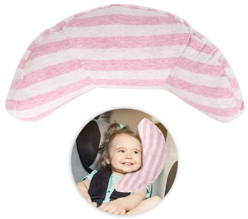 Colexy Gurtpolster Auto Schlafkissen Nackenstütze für Kinder, Auto Sicherheitsgurt Schulterpolster Autositz Gurtkissen Schulterschutz für Mädchen Jungen Sicherheitsgurt Kissen Kopfkissen (Rosa)