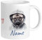GRAZDesign Tasse mit Hunden und Namen personalisiert, coole Namenstasse für Kinder, Jugendliche und Erwachsene, für Hundeliebhaber Keramik 330ml (Mops, 330ml)