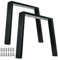Fruyyzl Pieds de Meubles Noir 76cm, 2 Pieds de Table Trapézoïdaux Metal, Pied Bureau Pieds Table Basse Noir, Pieds Table a Manger en Fer Robuste, Pied Meuble Cuisine Industriel
