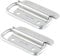 volumoon 2Pcs Metal Folding Handle, Chest Box Handles, Stainless Steel Pull Handle, Luggage Hardware Box Handle, for Storage Boxes Toolbox Replacement, Silver