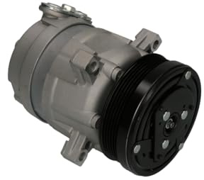 BOSCH A/C Kompressor für Klimaanlage Klimakompressor mit ID: V5 Kältemittel: R134a PAG 46 mit 126mm Riemenscheibe 6-Rillen Kompatibel mit OPEL Astra F CC T92 01131909 96190641 96246405 1 986 AD1 069