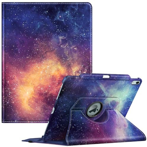 Fintie Case for iPad Air 13 Inch 2024 (Models: A2898/A2899/A2900) with Pencil Holder - Protective Cover with 360 Degree Rotating Stand and Auto Sleep/Wake Function, Galaxy