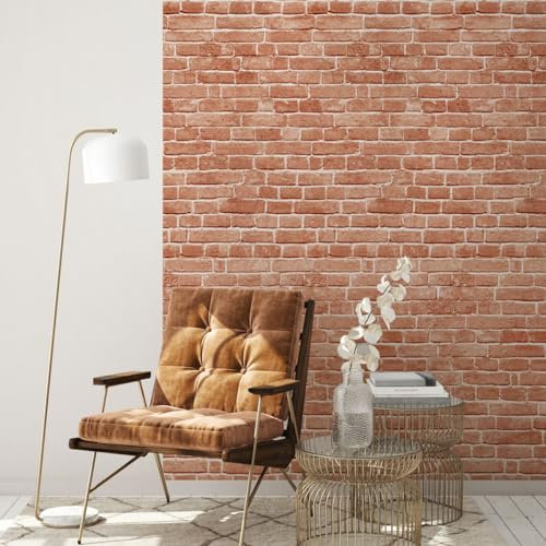 Ambiance Sticker Papier Peint Intissé Pré-encollé Rouleau Wallpaper Briques Adhésif Décorative - 1 Roulle de H300 x L60 cm