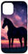 Hülle für iPhone 12/12 Pro Pferd Sonnenuntergang Reiten Pferdebesitzer Pferd Mädchen