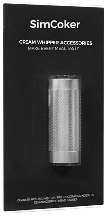 SimCoker Ladegeräthalter, Gashalter für Sahnespender, langlebige Ersatzteile für Sahnespenderbehälter (Edelstahl)