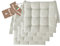 Il Tuo Artigiano Design 4 Stuhlkissen im Set, 40 x 40 cm 6 cm dick, Polsterung aus Schaumstoff und weichem Acryl, Sitzkissen Stuhl 4er Set, Stuhlkissen Outdoor 40x40 (4, Natur)