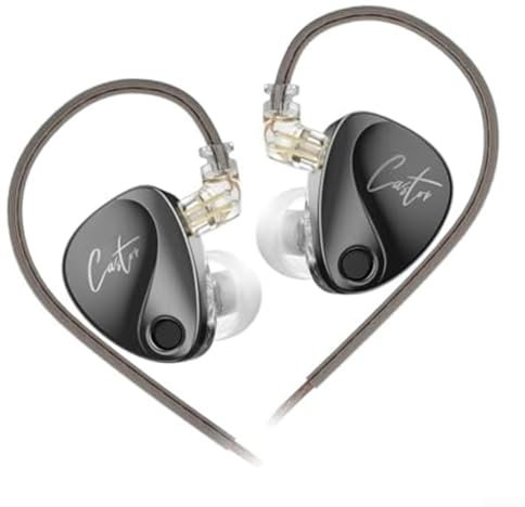 DAZZLEEX Auriculares con cable KZ Castor con tecnología avanzada de afinación para un disfrute excepcional de la música (sin micrófono)