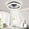 Ceiling Fans with Lights, 50cm Smart Ceiling Fan Light with 3 Light Colors 6 Speed, Dimmable, Night Mode, Timer, LED Ceiling Fans with Lights and Remote for Bedroom Living Room, Black