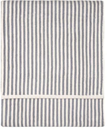 Yard Hebden Striped Cotton Terry Bath Towel (Grey, 70 x 130 cm) | Soft 100% cotton terry, absorbent and comfortable, ideal for everyday bathing and modern bathroom styling