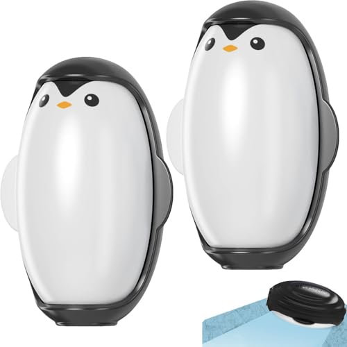2 Stück Pinguin Fusselrolle Wiederverwendbar Abwaschbar, Fusselrolle Tierhaare, Reusable Lint Roller, Fusselrolle Kleidung, Lint Remover, Fusselentferner Kleidung Hundehaare Entfernen (Schwarz)