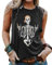 Cicy Bell Damen Tank Tops Ärmellose Rundhals T Shirt Tops Schädel Grafik Sommer Vest BluseTop Schwarz S