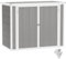 Outsunny 4.7 x 2.5FT Garden Shed, Double Bin Storage Shed with Lockable Doors, Outdoor Small Shed with Openable Lid for 2 Trash Cans, Garden Tools, Grey