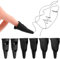 Lot de 6 stylets à doigts en silicone pour iPad, iPhone, téléphone portable, tablette, tous les écrans tactiles (adaptés aux adultes et aux enfants) Noir