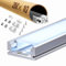 ClarivantiLED LED Profil Schiene 2m aus eloxiertem Aluminium, Aluminium Profil passend für 12mm Streifen, mit opalem Diffusor (SP26, 10 Stück (insgesamt 20m))
